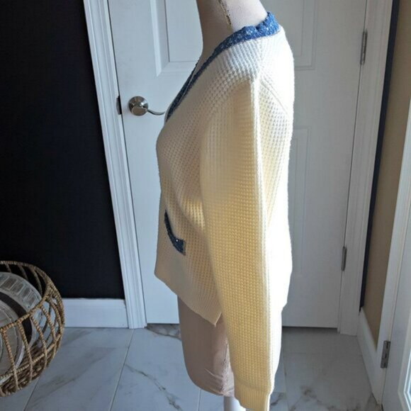 NWT! NANETTE LEPORE Tweed LUXURY CARDIGAN SWEATER - Picture 3 of 9